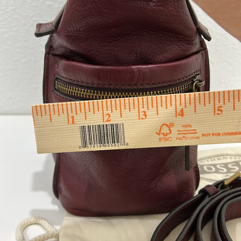 Fossil Emerson Leather Satchel, Double Handle Crossbody Bag - Picture 16 of 17